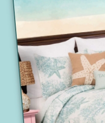 Starfish Burlap Throw Pillow    Mother of Pearl Table Lamp Seagrass Shade   coastal decor beach bedroom decor coastal home