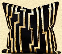 black gold pillows black gold throw pillows Black Gold Leather Striped Cushion Cases egyptian pillows