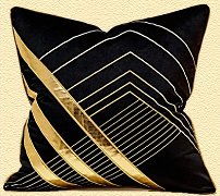 black gold pillows egyptian black gold throw pillows Black Gold Leather Striped Cushion Cases egyptian pillows