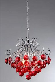 Red chandeliers Athena 3-Light Crystal Chandelier gothic bedroom lighting 