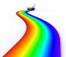 Brush Roller Paints Rainbow Peel and Stick Wall Decals