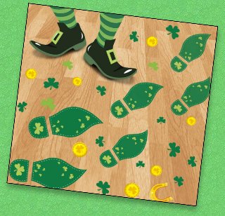 St Patricks Day Decorations Leprechaun Footprints Floor Clings Shamrock Gold Coin Party Decorations Decals