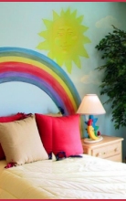 rainbow bedroom ideas  - rainbow theme bedrooms clouds theme bedroom decorating ideas rainbow murals
