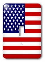 American Flag Patriotic USA Stars and Stripes and 4Th July  Light Switch Wall Plate