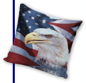 Bald Eagle Head in American Flag Patriotic Army Stripe Star Independence Day Throw Pillow Covers