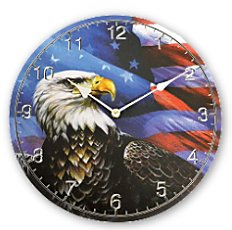 Patriotic American Eagle Wall Clock - Independence Day