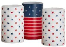 Patriotic Flameless Battery Operated Candles