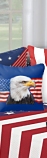 Eagle  American Flag Throw Pillow  American Flag with Stars Stripes bedding 