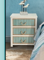 Sandpiper  Table Lamp  Distressed 3-drawer  Wood Accent Chest distressed furniture coastal bedroom furniture