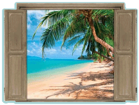 beach 360 Window Views Premium Peel & Stick Removable Fabric Wall Decals Beach. When you walk downstairs, if you trip you may end up on the beach in the wall peel 