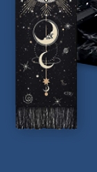 Moon Tapestry Moon Phase Tapestry Starry Sky Tapestry Celestial Galaxy Tapestry Bohemian Constellation Tapestry Wall Hanging  Black and White  celestial bedroom decor