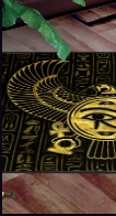 Egyptian Eye of Horus - Wadjet Gold and Black Rug