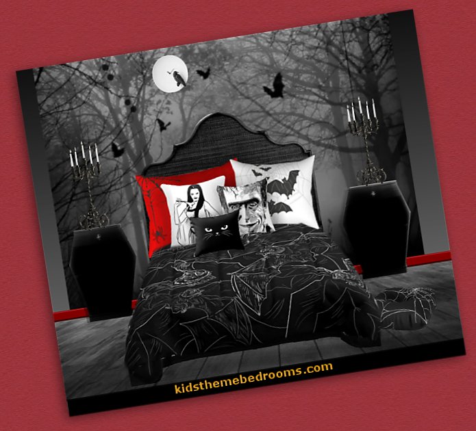 gothic munsters bedroom movie themed bedroom gothic  - Vampire & Goth Decor  coffin furniture