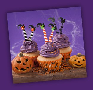 Halloween Cupcake Toppers Happy Halloween Props Witch's Boot Cupcake Decorations for Party Favors