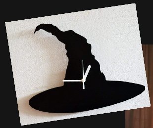 Halloween Witch Hat - Wall Clock