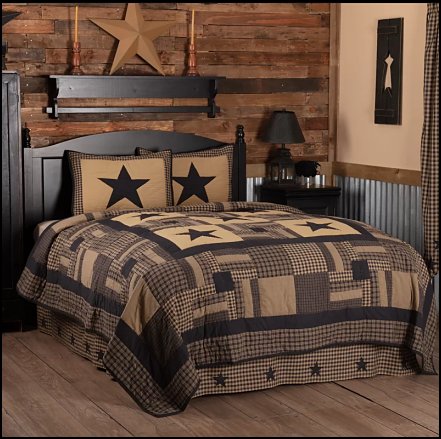 star quilt primitive americana bedding