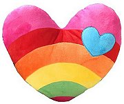 Rainbow Clouds Heart-shaped Cushions Pillow  rainbow bedroom decor