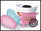 Fluffy pink and blue sugar clouds on a stick that seemed to vanish in your mouth at each bite. It's the essence of summer, carnivals and good times. And it's easy to make using this Old-Fashioned Cotton Candy Maker. Designed to resemble those used at candy stores and carnival stands, this one sits right on the tabletop, and it's easy to use. Uses air spin to create that childhood favorite - just use the flavored sugars of your choice. Get the kids in on the act and make some for the whole family. 