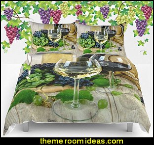 grapes wine bedding - decorating with grapes wine decor